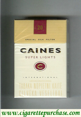 Caines Super Lights cigarettes